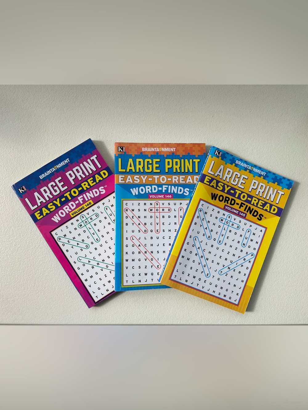 Word Find Books Set Of 3 Large Print Easy To Read New